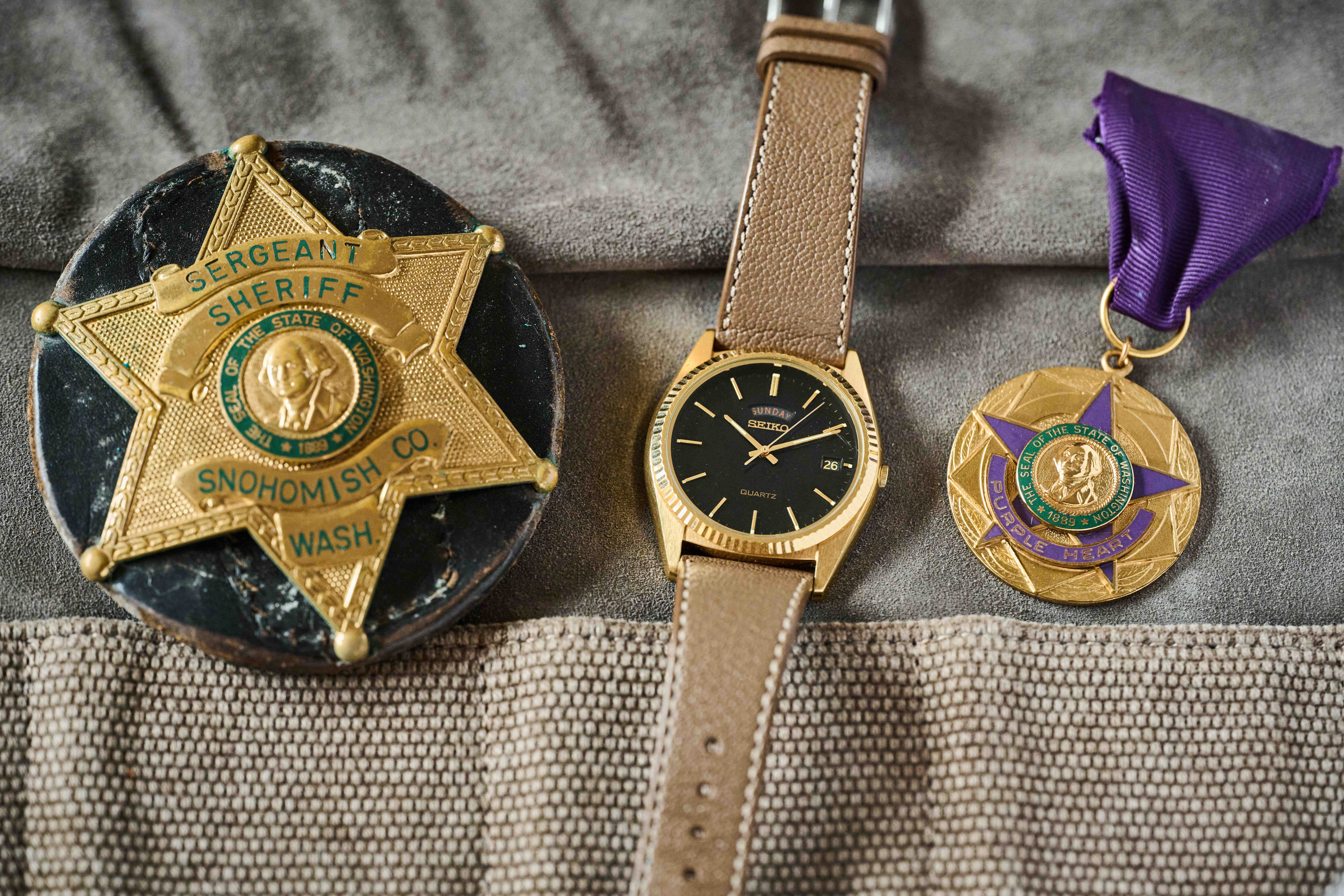 a gold tone seiko dress watch